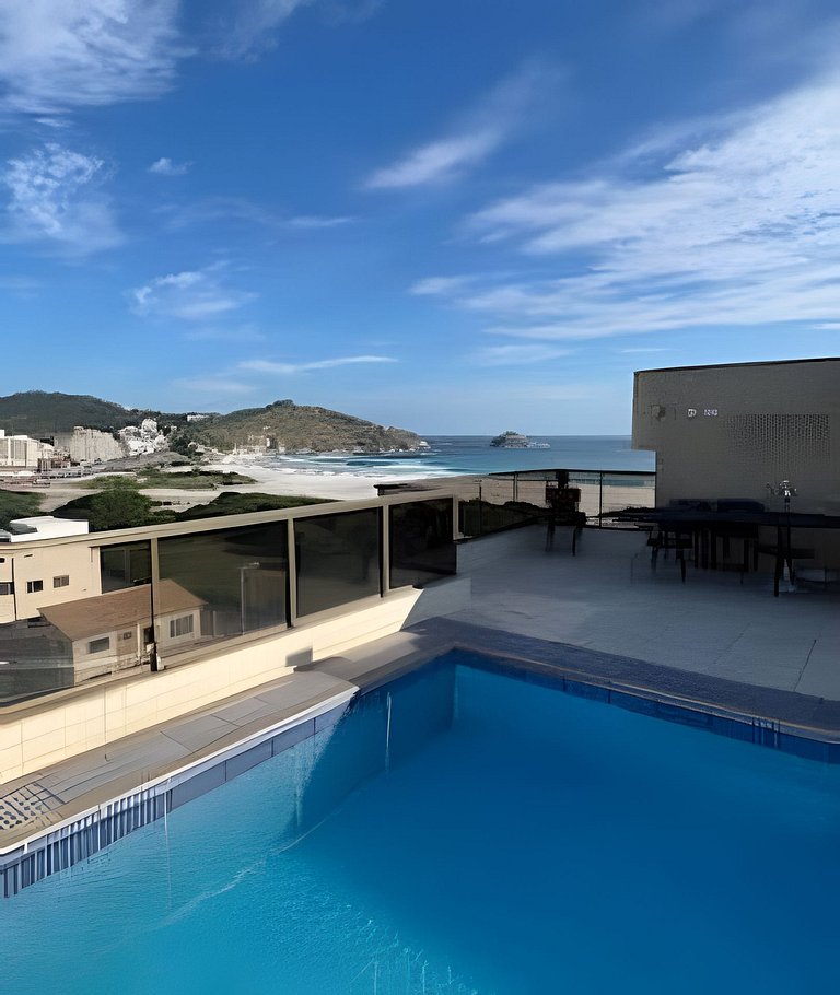 Flat Malu Pé na Areia - poucos passos praia Grande