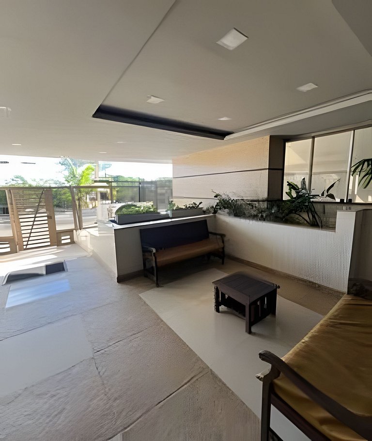 Flat Malu Pé na Areia - poucos passos praia Grande