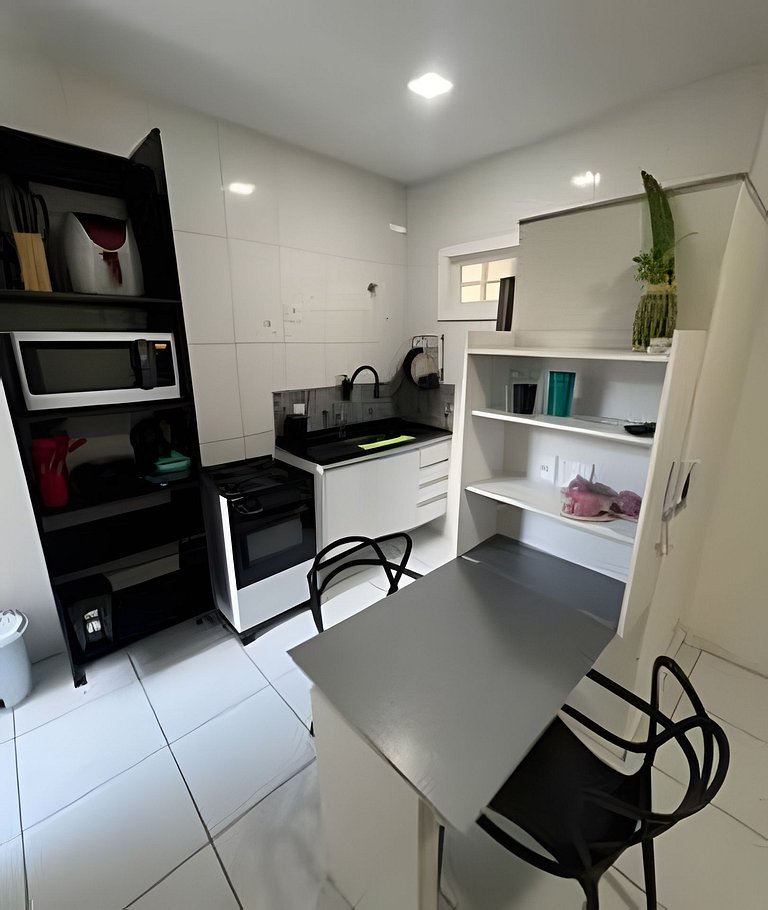 Flat Malu Pé na Areia - poucos passos praia Grande