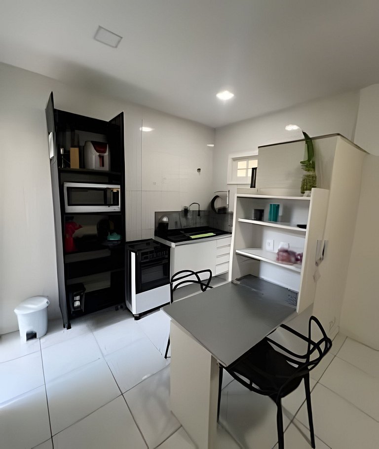 Flat Malu Pé na Areia - poucos passos praia Grande