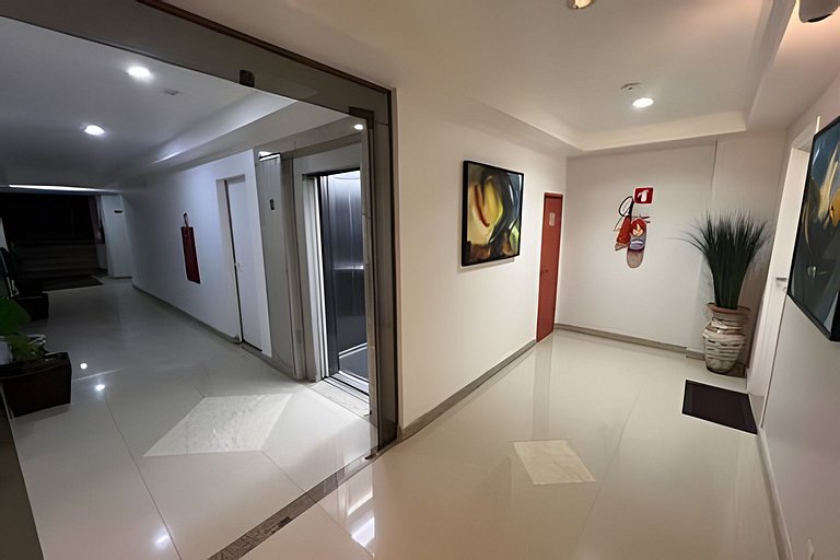 Flat Malu Pé na Areia - poucos passos praia Grande