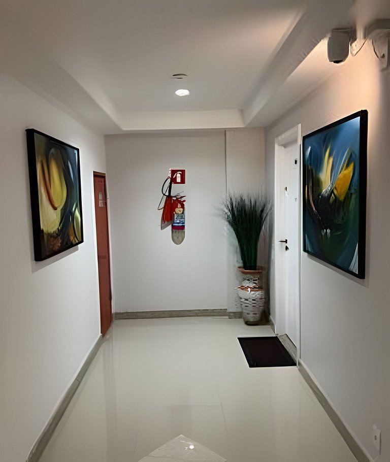 Flat Malu Pé na Areia - poucos passos praia Grande