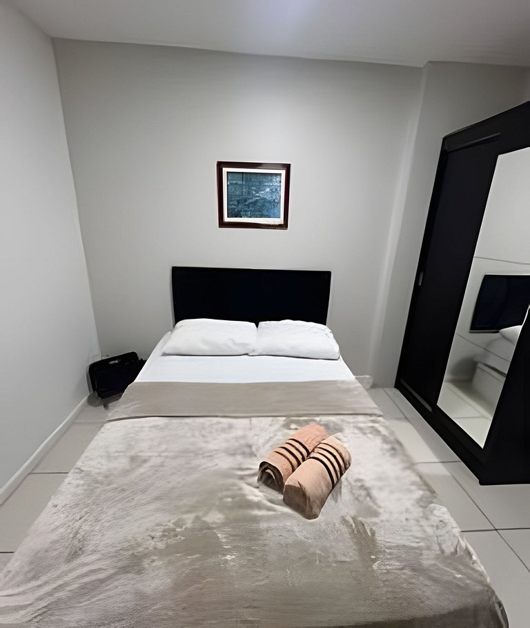 Flat Malu Pé na Areia - poucos passos praia Grande