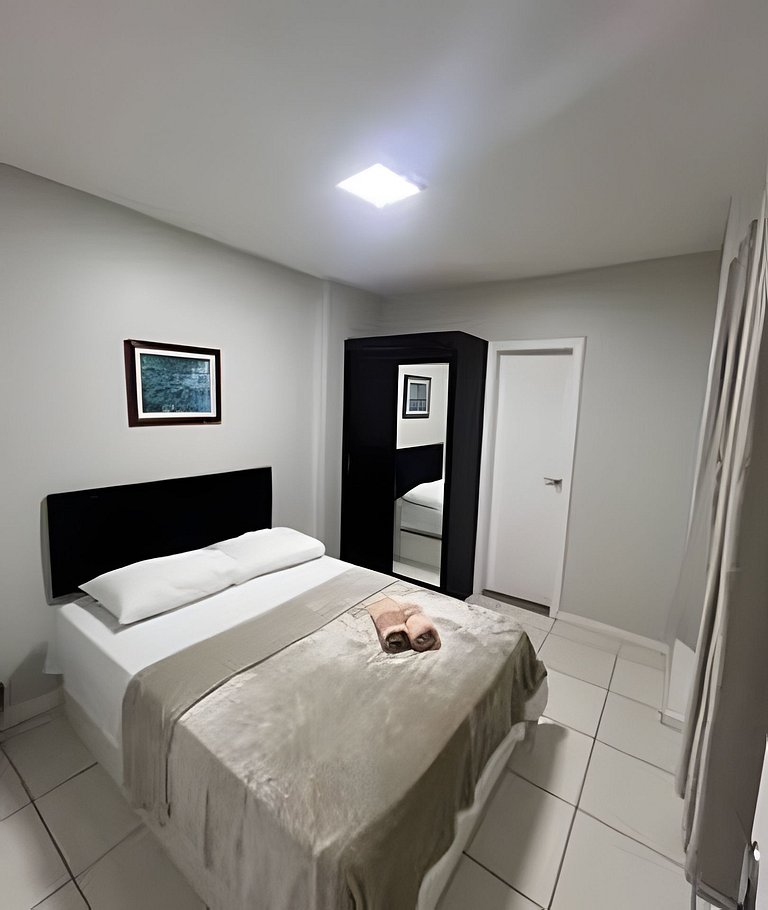 Flat Malu Pé na Areia - poucos passos praia Grande