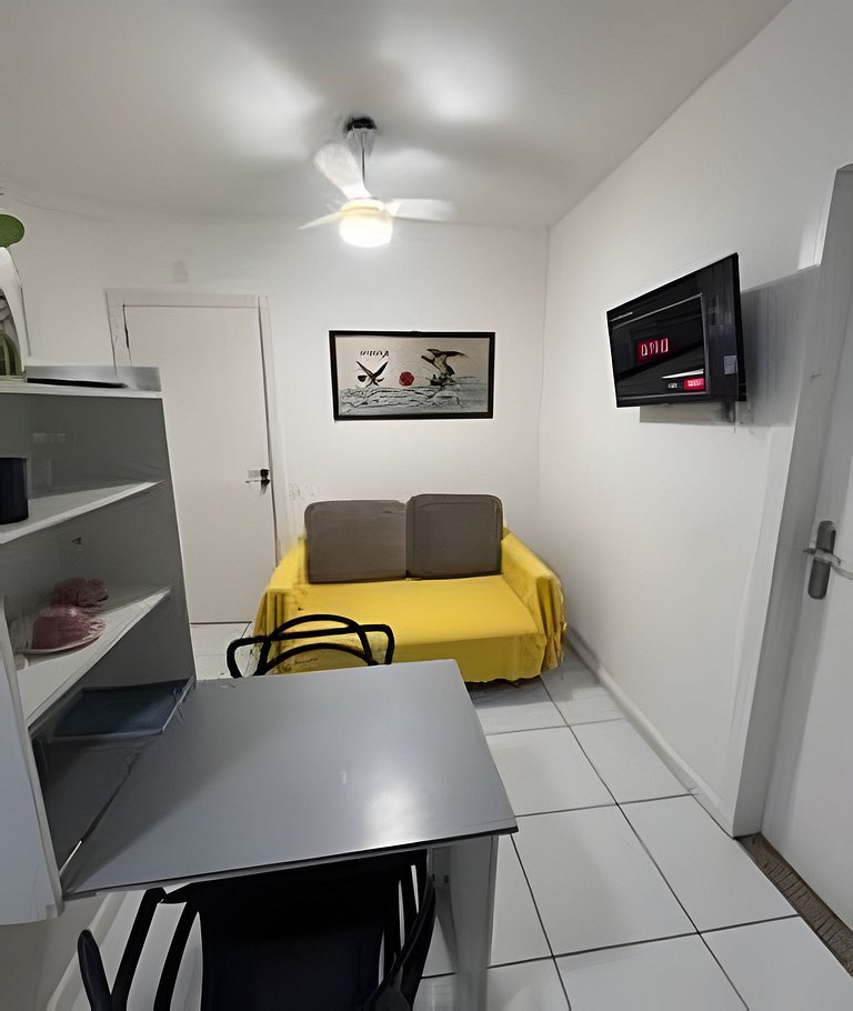 Flat Malu Pé na Areia - poucos passos praia Grande